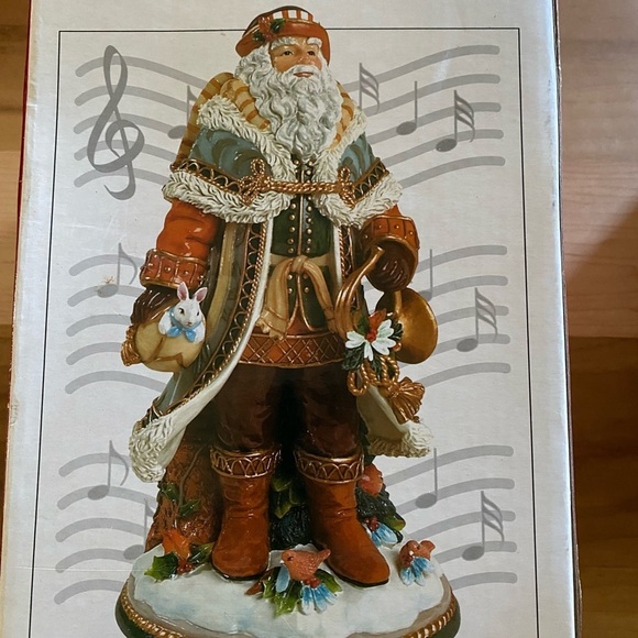 Rare Fitz and Floyd Clairmont Christmas Musical Santa Plays Deck The Halls 9.5” - Picture 5 of 17